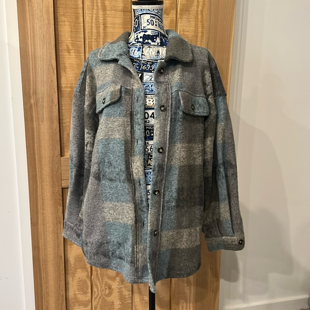 Checkered Lightweight Shacket - image 1